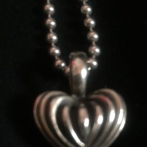 Lagos Caviar Sterling Silver Fluted Heart